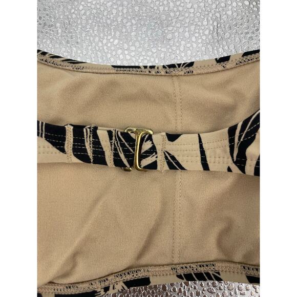 Xhilaration Brown Palm Tree Print Swim Bikini Top Women's Size XL - Picture 5 of 7